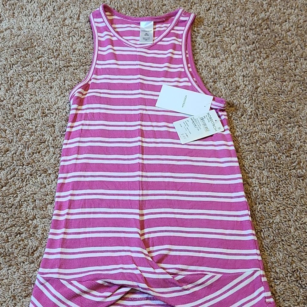 NEW Nordstrom pink and white striped shirt.